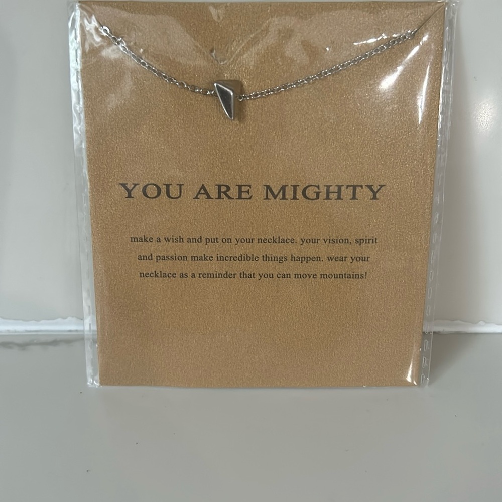 NEW in plastic You are Mighty necklace